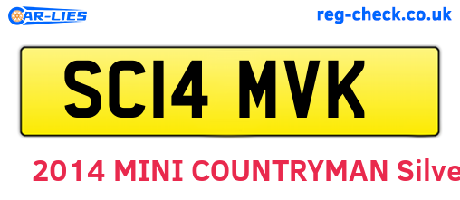 SC14MVK are the vehicle registration plates.