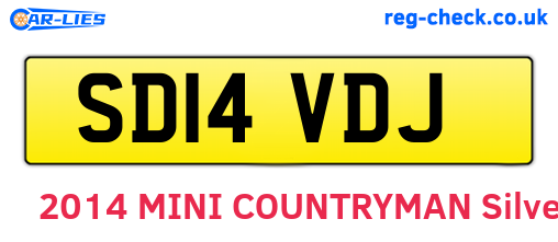 SD14VDJ are the vehicle registration plates.