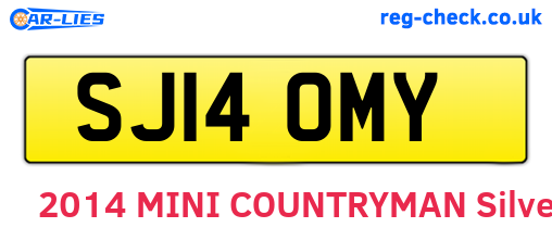 SJ14OMY are the vehicle registration plates.