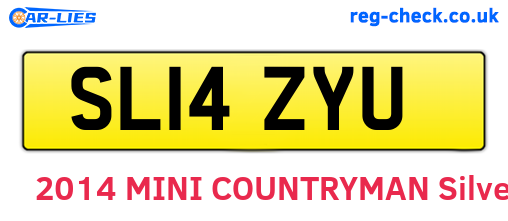 SL14ZYU are the vehicle registration plates.