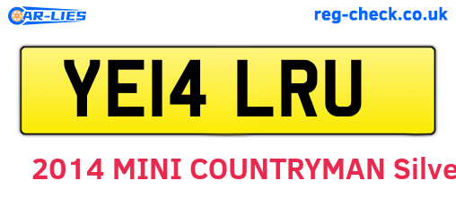 YE14LRU are the vehicle registration plates.