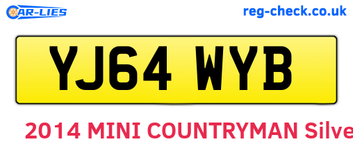 YJ64WYB are the vehicle registration plates.