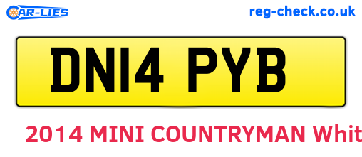 DN14PYB are the vehicle registration plates.
