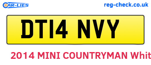 DT14NVY are the vehicle registration plates.