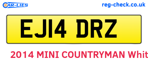 EJ14DRZ are the vehicle registration plates.
