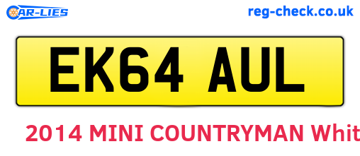 EK64AUL are the vehicle registration plates.
