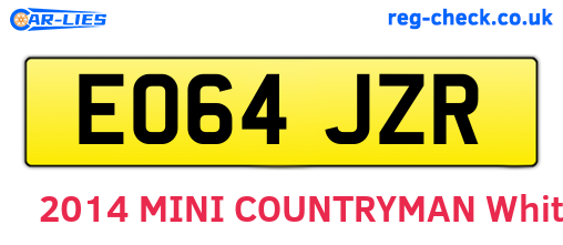 EO64JZR are the vehicle registration plates.