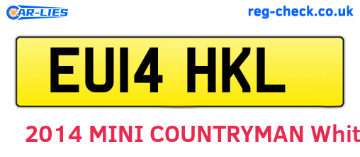 EU14HKL are the vehicle registration plates.