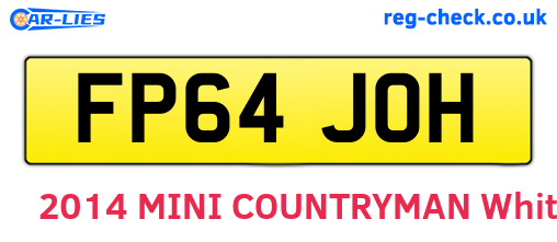 FP64JOH are the vehicle registration plates.