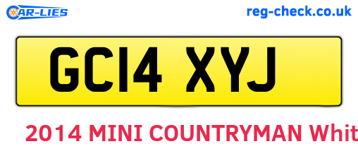 GC14XYJ are the vehicle registration plates.