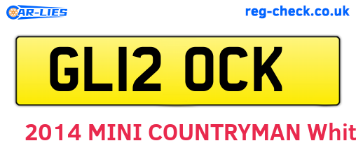 GL12OCK are the vehicle registration plates.
