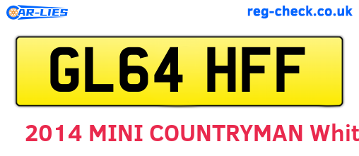 GL64HFF are the vehicle registration plates.