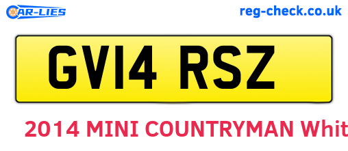 GV14RSZ are the vehicle registration plates.