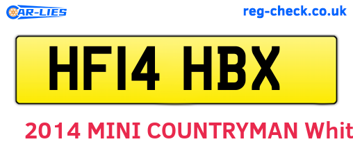 HF14HBX are the vehicle registration plates.