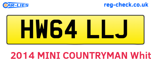 HW64LLJ are the vehicle registration plates.