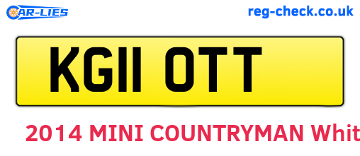 KG11OTT are the vehicle registration plates.