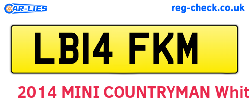 LB14FKM are the vehicle registration plates.
