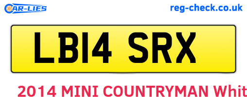 LB14SRX are the vehicle registration plates.