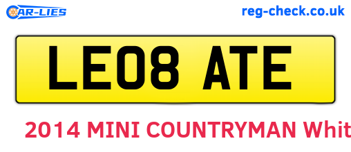 LE08ATE are the vehicle registration plates.