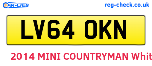 LV64OKN are the vehicle registration plates.