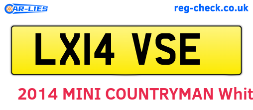 LX14VSE are the vehicle registration plates.