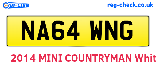 NA64WNG are the vehicle registration plates.