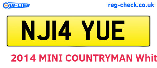 NJ14YUE are the vehicle registration plates.