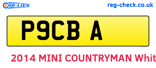 P9CBA are the vehicle registration plates.