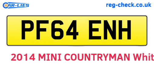 PF64ENH are the vehicle registration plates.