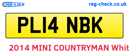 PL14NBK are the vehicle registration plates.