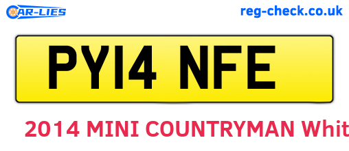 PY14NFE are the vehicle registration plates.
