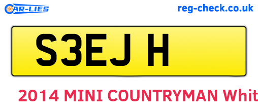 S3EJH are the vehicle registration plates.