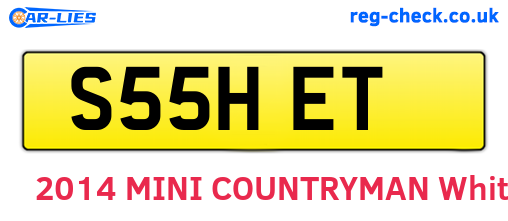 S55HET are the vehicle registration plates.