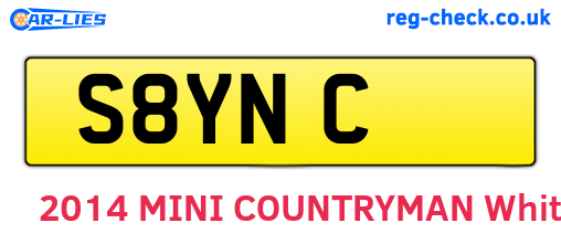 S8YNC are the vehicle registration plates.