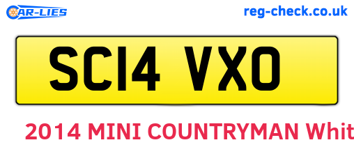 SC14VXO are the vehicle registration plates.