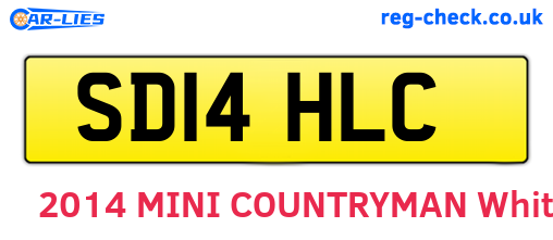 SD14HLC are the vehicle registration plates.