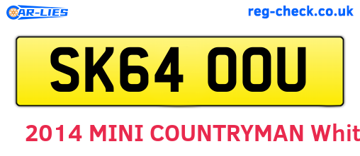 SK64OOU are the vehicle registration plates.