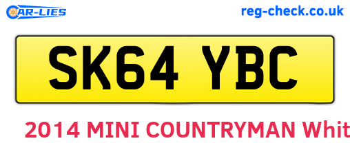 SK64YBC are the vehicle registration plates.