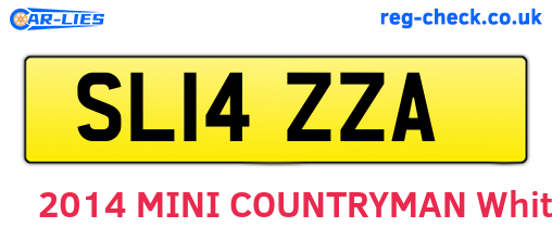 SL14ZZA are the vehicle registration plates.