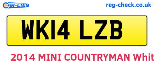 WK14LZB are the vehicle registration plates.