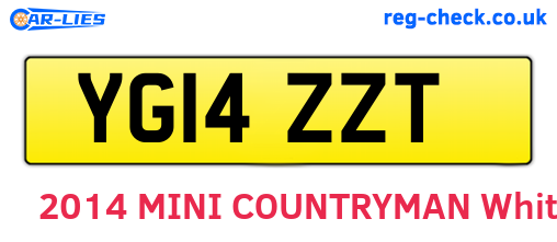 YG14ZZT are the vehicle registration plates.