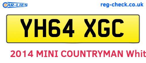 YH64XGC are the vehicle registration plates.