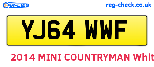 YJ64WWF are the vehicle registration plates.