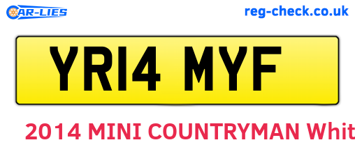 YR14MYF are the vehicle registration plates.