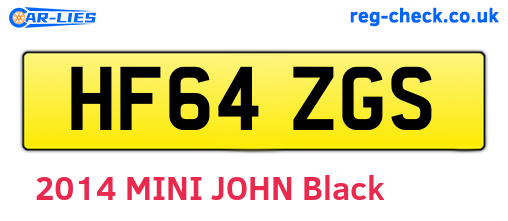 HF64ZGS are the vehicle registration plates.