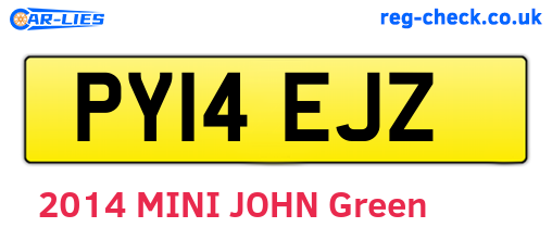 PY14EJZ are the vehicle registration plates.