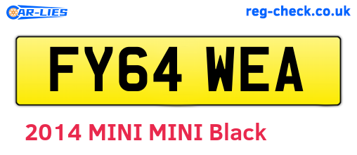 FY64WEA are the vehicle registration plates.