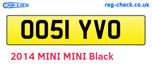 OO51YVO are the vehicle registration plates.