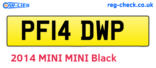 PF14DWP are the vehicle registration plates.