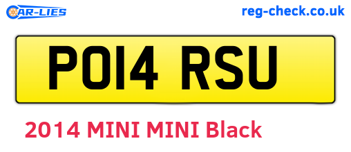 PO14RSU are the vehicle registration plates.